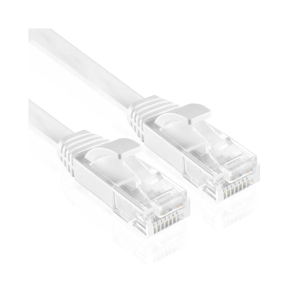 Trands CAT6 Networking Flat Cable White