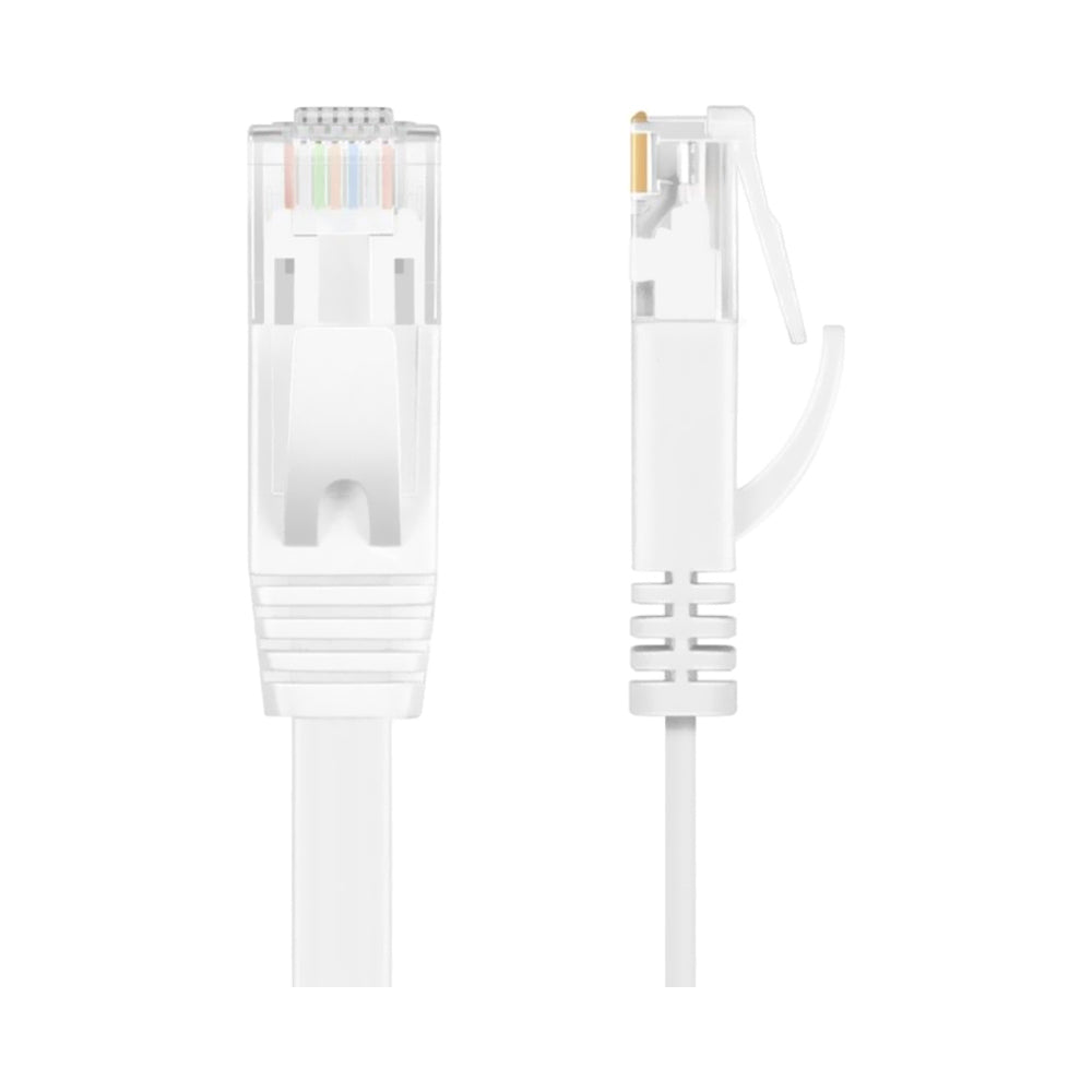 Trands CAT6 Networking Flat Cable White