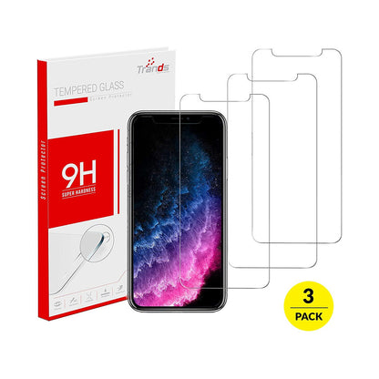 TRANDS Tempered Glass Screen Protector For Apple iPhone 11 Pro Max Clear