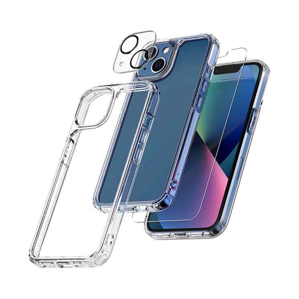 Trands 3-In-1 Protection Pack for iPhone 14 Clear