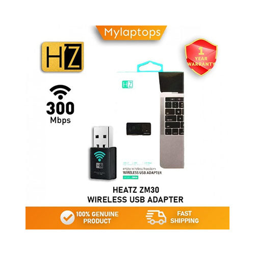 Heatz Universal Nano USB Wifi Wireless Adapter 300 Mbps Black