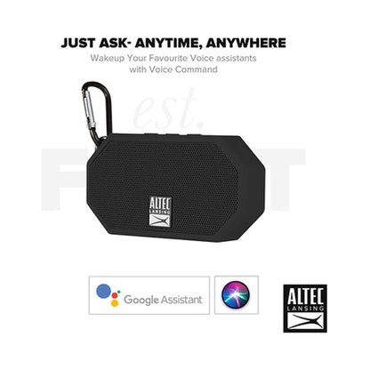 Altec Lansing Mini H20 Rugged Bluetooth Speaker Black