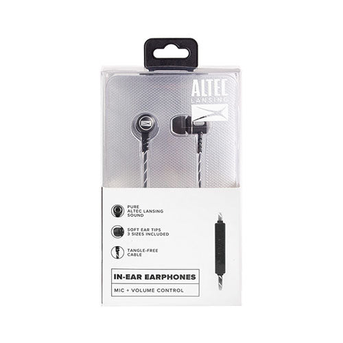 Altec Lansing Metal Wired In-Ear Earphones Black