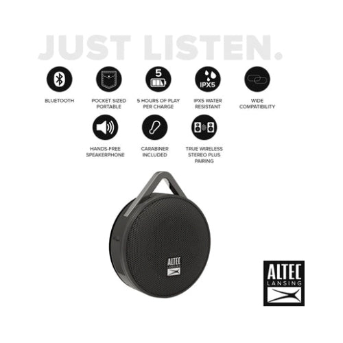 Altec Lansing Orbit Go Bluetooth Speaker Black