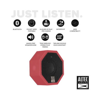 Altec Lansing Solo Bluetooth Speaker Red