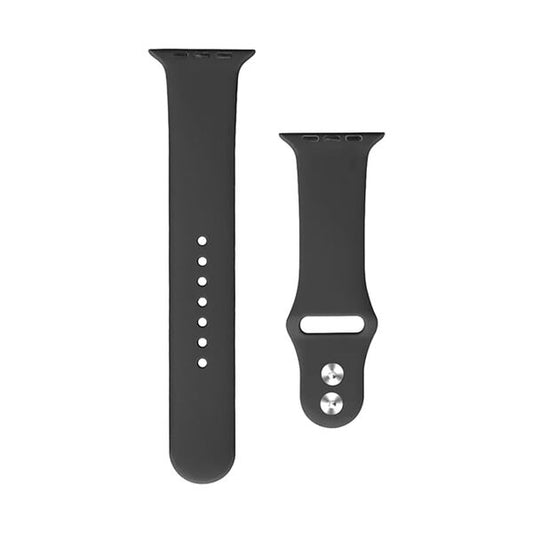 MaxGuard Silicone Sports Strap For Apple Watch 42/44mm Black