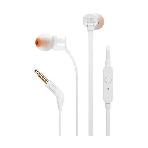 JBL T110 Wired In-Ear Earphones White