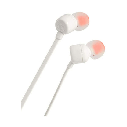 JBL T110 Wired In-Ear Earphones White