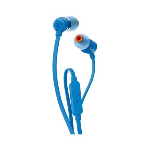 JBL T110 Wired In-Ear Earphones Blue