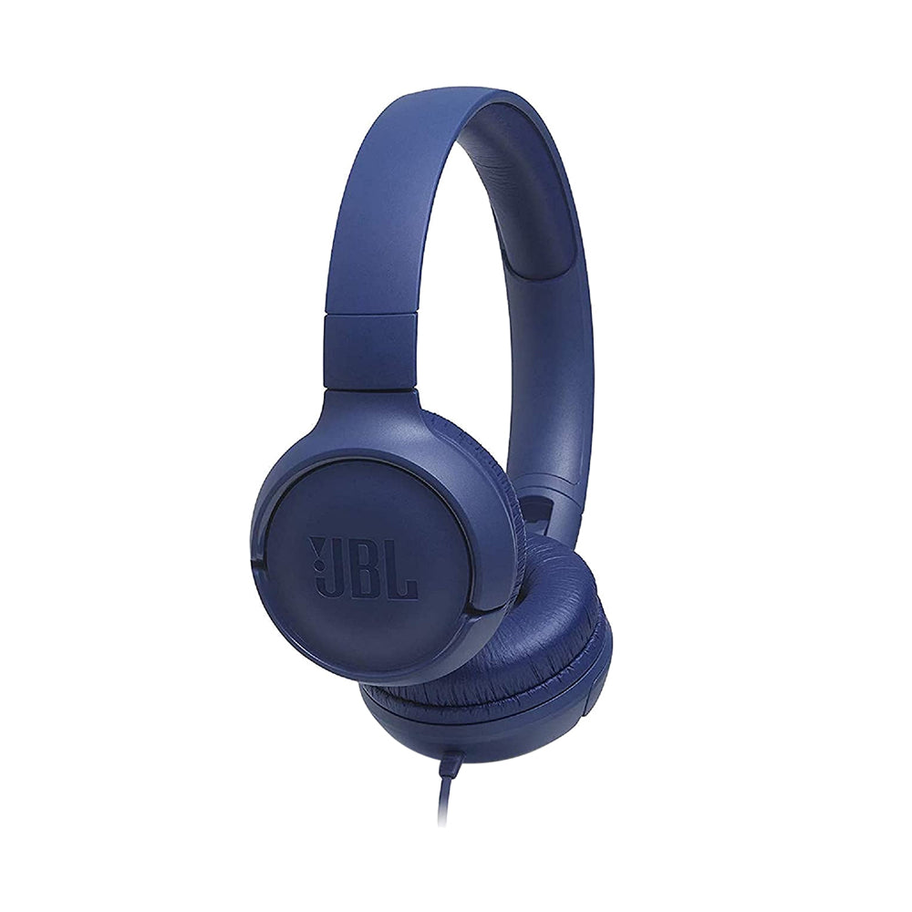 JBL T500 Wired On-Ear Headphones Blue