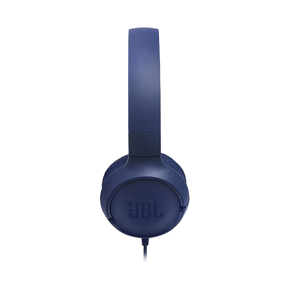 JBL T500 Wired On-Ear Headphones Blue