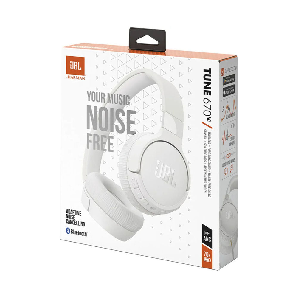 JBL Tune 670NC Wireless On-Ear Headphones White