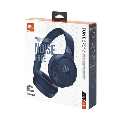 JBL Tune 670NC Wireless On-Ear Headphones Blue