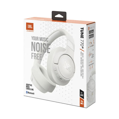 JBL Tune 770NC Noise Cancelling Wireless Over Ear Headphones White