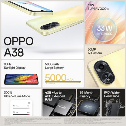 OPPO A38 4G 6GB/128GB GLOWING GOLD