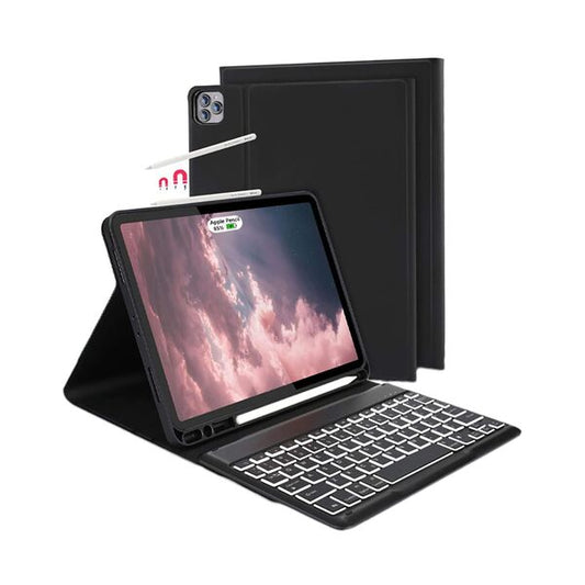 Green Lion Leather Case with Keyboard for Apple iPad 11 Black