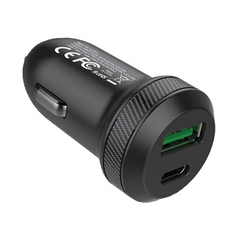 Smart 27W Car Charger Black