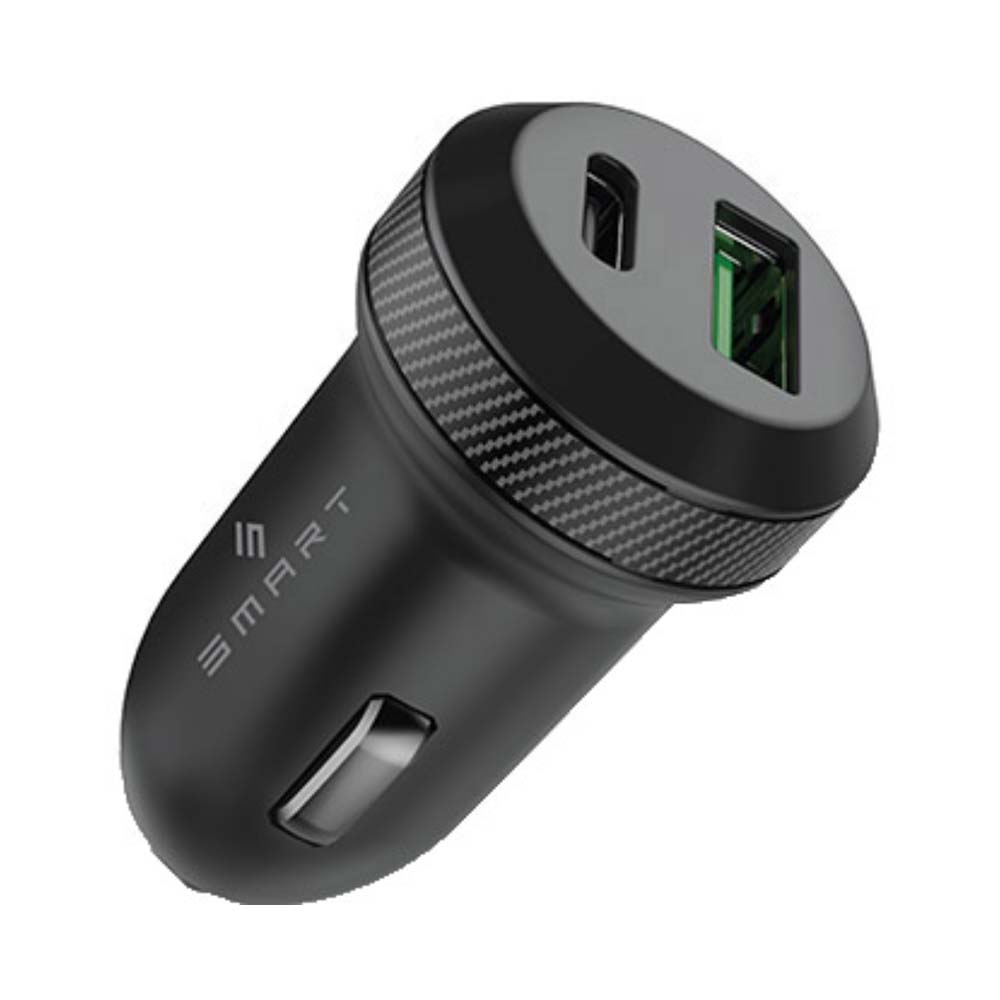 Smart 27W Car Charger Black