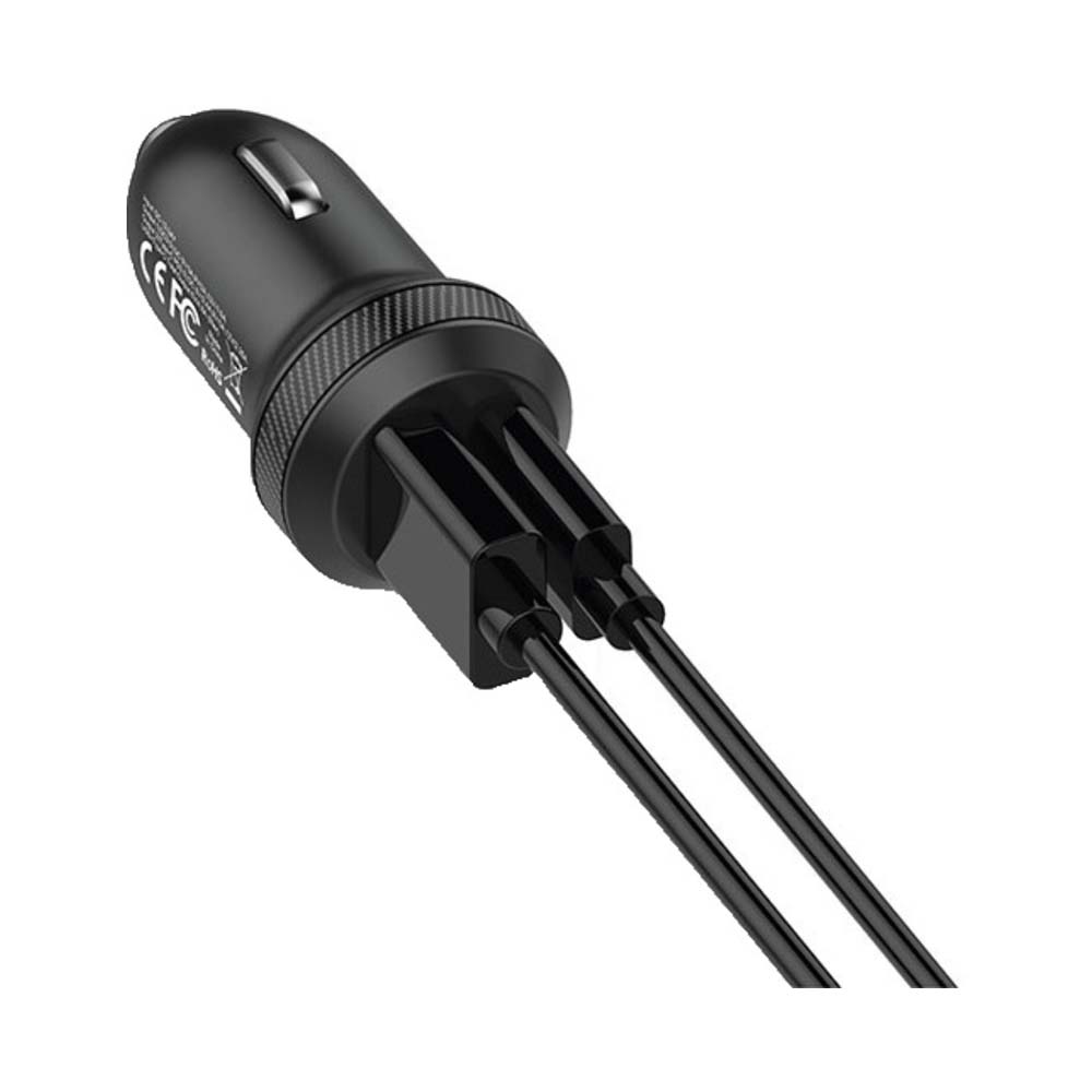 Smart 27W Car Charger Black