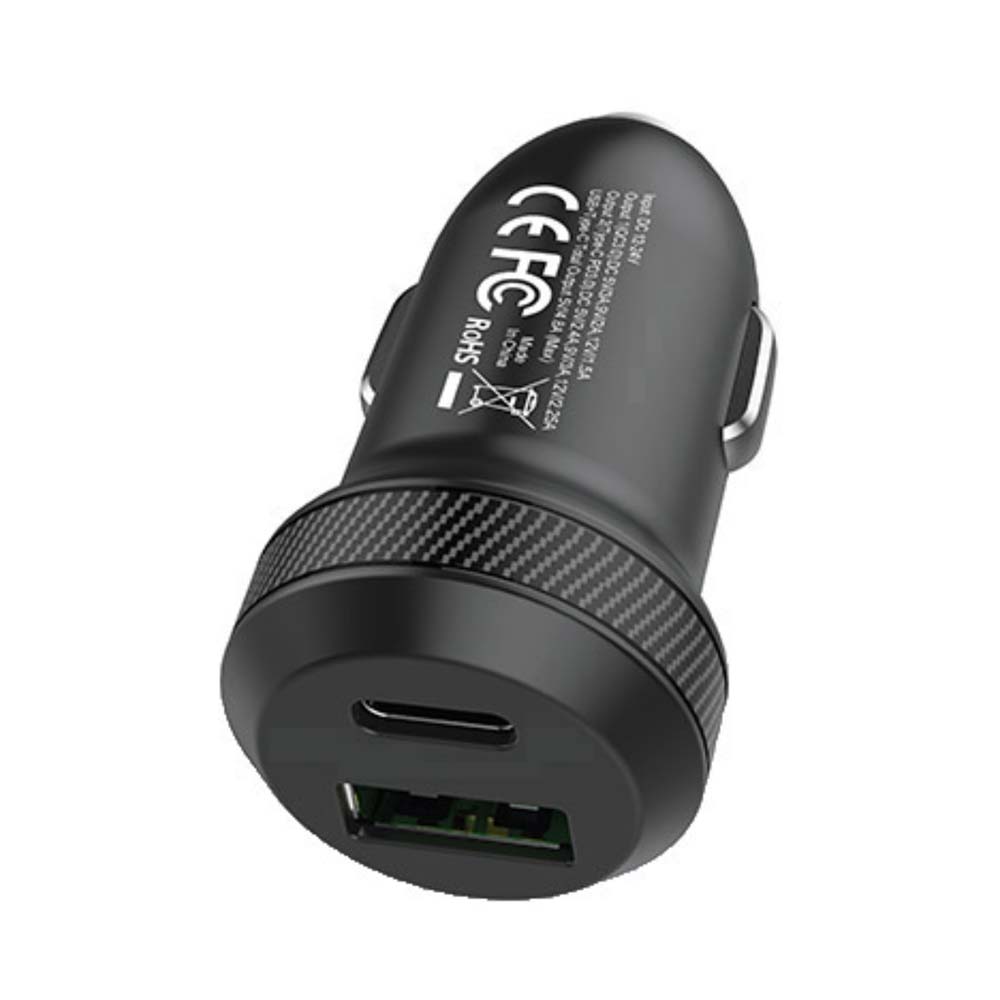 Smart 27W Car Charger Black