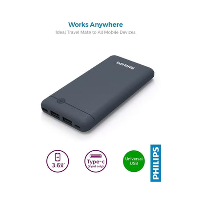 Philips Portable Power Bank 10000mAh Blue