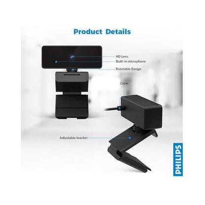 Philips USB 1080P Full HD Webcam Black