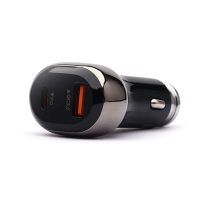 Heatz Dual Port PD USB Fast Car Charger Black