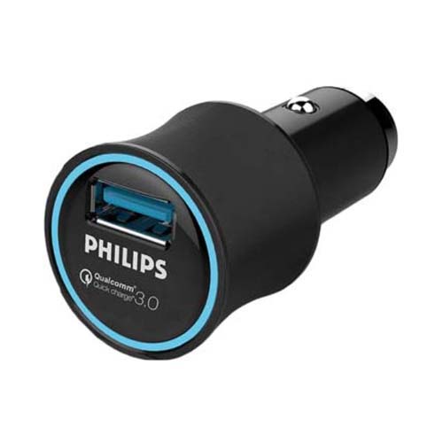 Philips USB Ultra Fast Car Charger Black