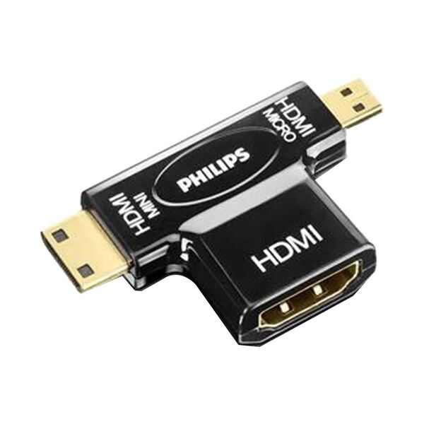 Philips HDMI to Micro HDMI/Mini HDMI Adapter Black