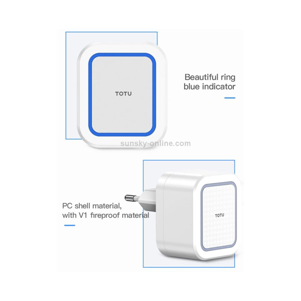 Totulife EU Dual USB Travel Charger White