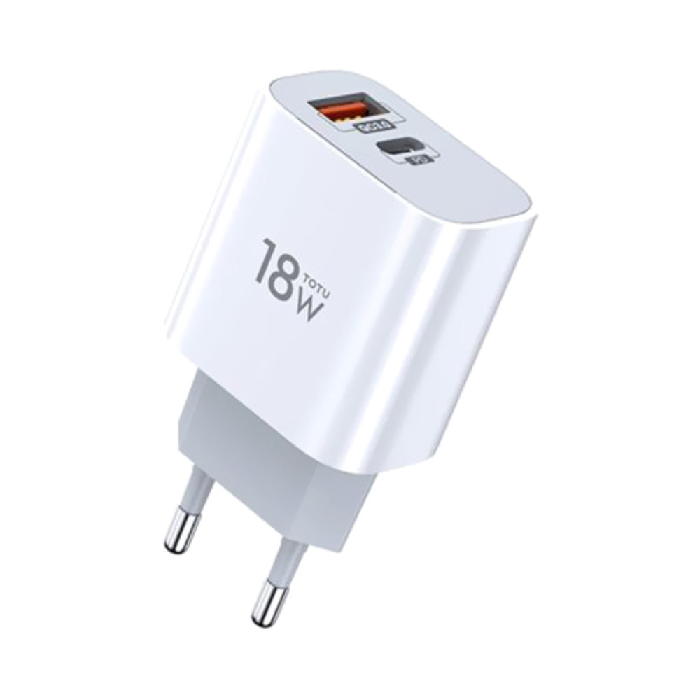 Totulife UK Dual Port Wall Charger White