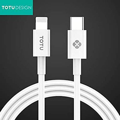 Totu Type-C To Lighting Braided Cable 100cm White