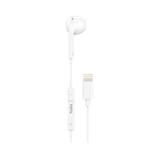 Totu Single Lightning Wired In-Ear Earphones White