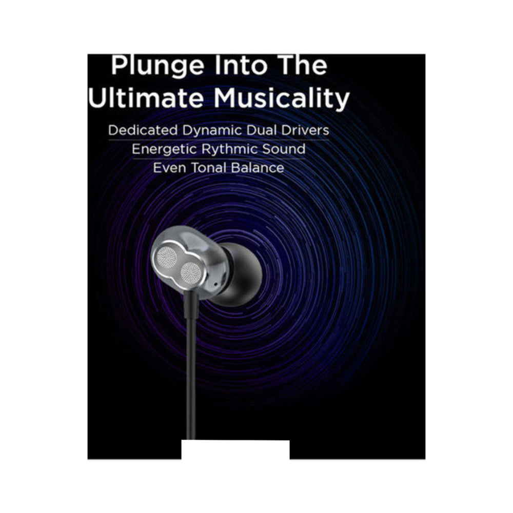 Lenovo Metal Wired In-Ear Earphones Black