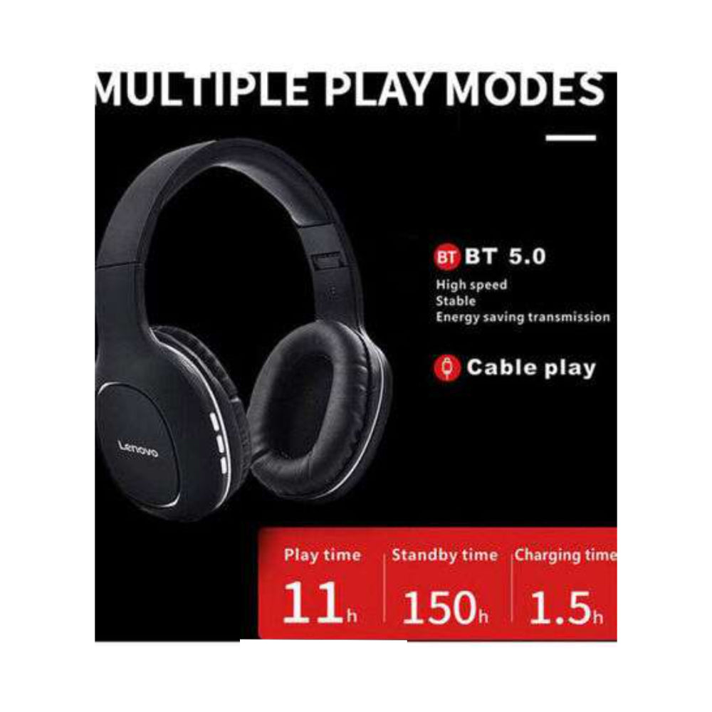 Lenovo Wireless Over-Ear Headphones Black