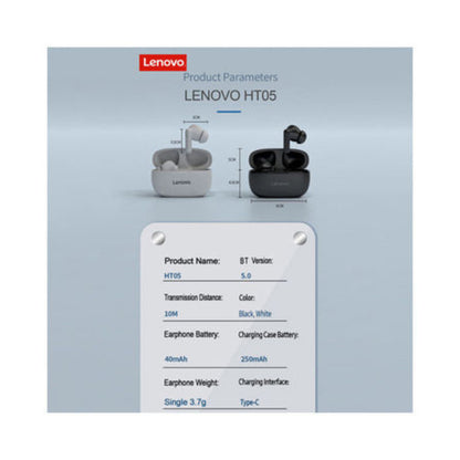 Lenovo True Wireless Earbuds with Charging Case Black