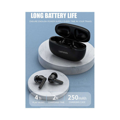 Lenovo True Wireless Earbuds with Charging Case Black