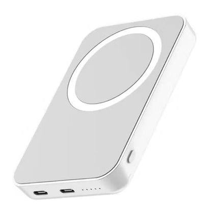 Aspor Magnetic Wireless Fast Charger Magnetic Power Bank 5000mAh Silver