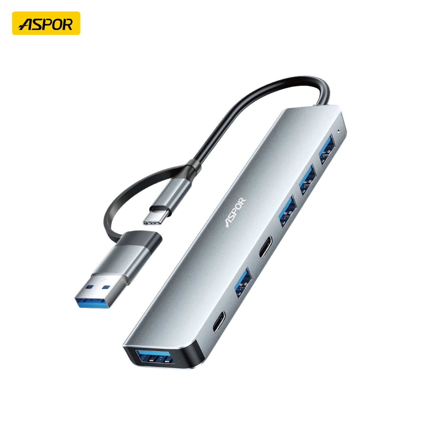 ASPOR A781 7 IN 1 PORTABLE TYPE C HUB