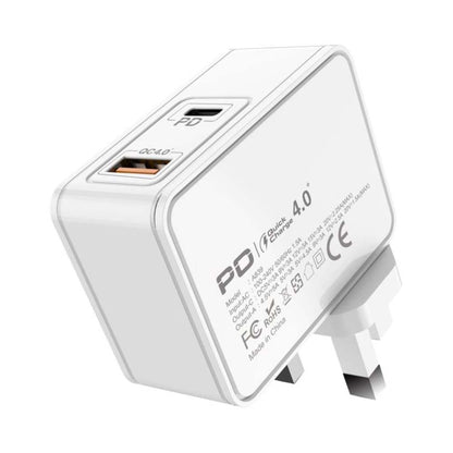 Aspor PD+QC 3.0 Fast USB Wall Charger White