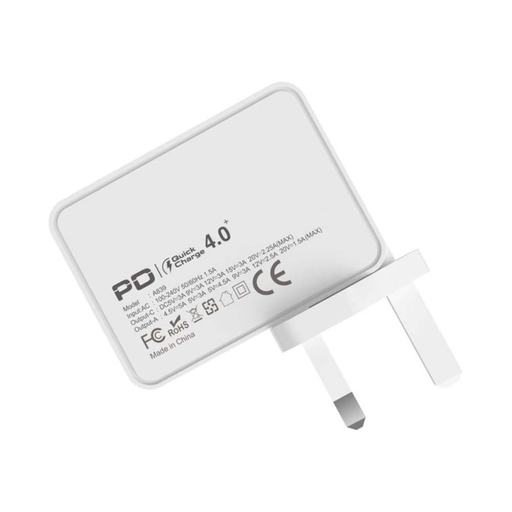 Aspor PD+QC 3.0 Fast USB Wall Charger White