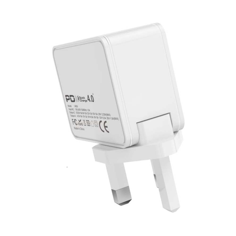 Aspor PD+QC 3.0 Fast USB Wall Charger White