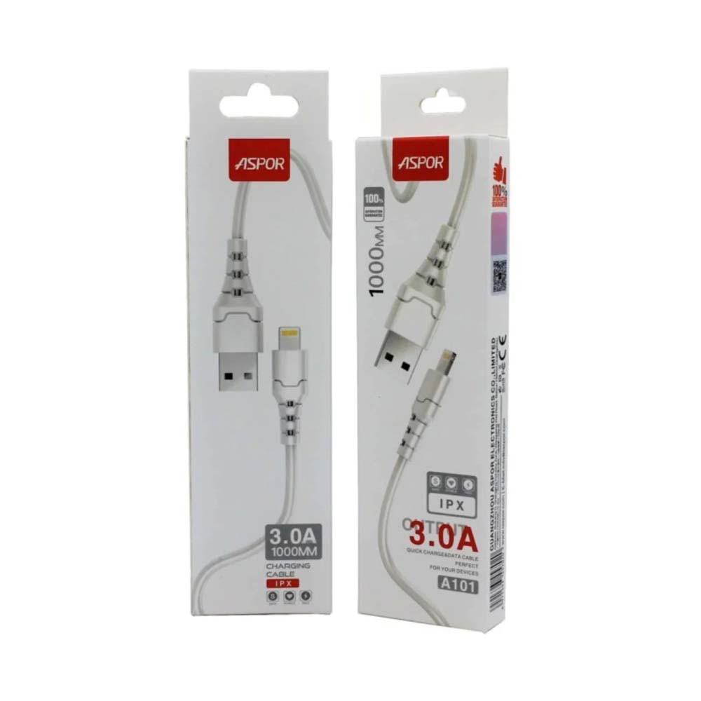 Aspor USB to Lightning Cable 1m White