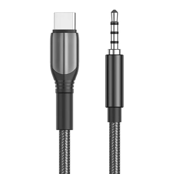 Aspor USB-C to 3.5mm AUX Audio Cable 1.2m Black