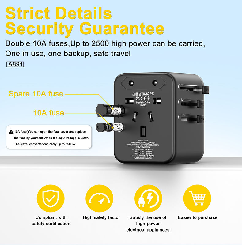 Aspor A891 Universal Travel Adaptor