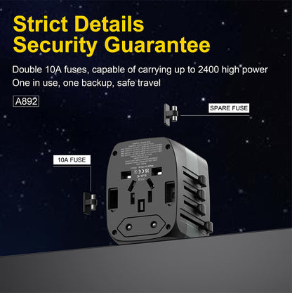 Aspor A892 20W GaN  Univ Travel Adaptor