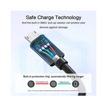 Choetech USB-A To Micro USB Cable Black