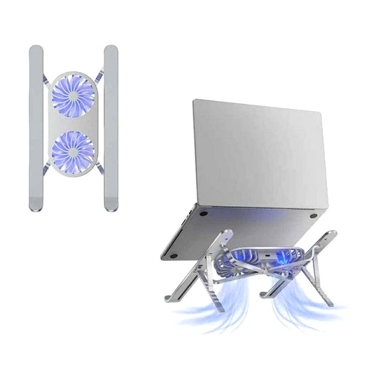 WiWU Pro Aluminum Latop Stand With Cooling Fan Silver