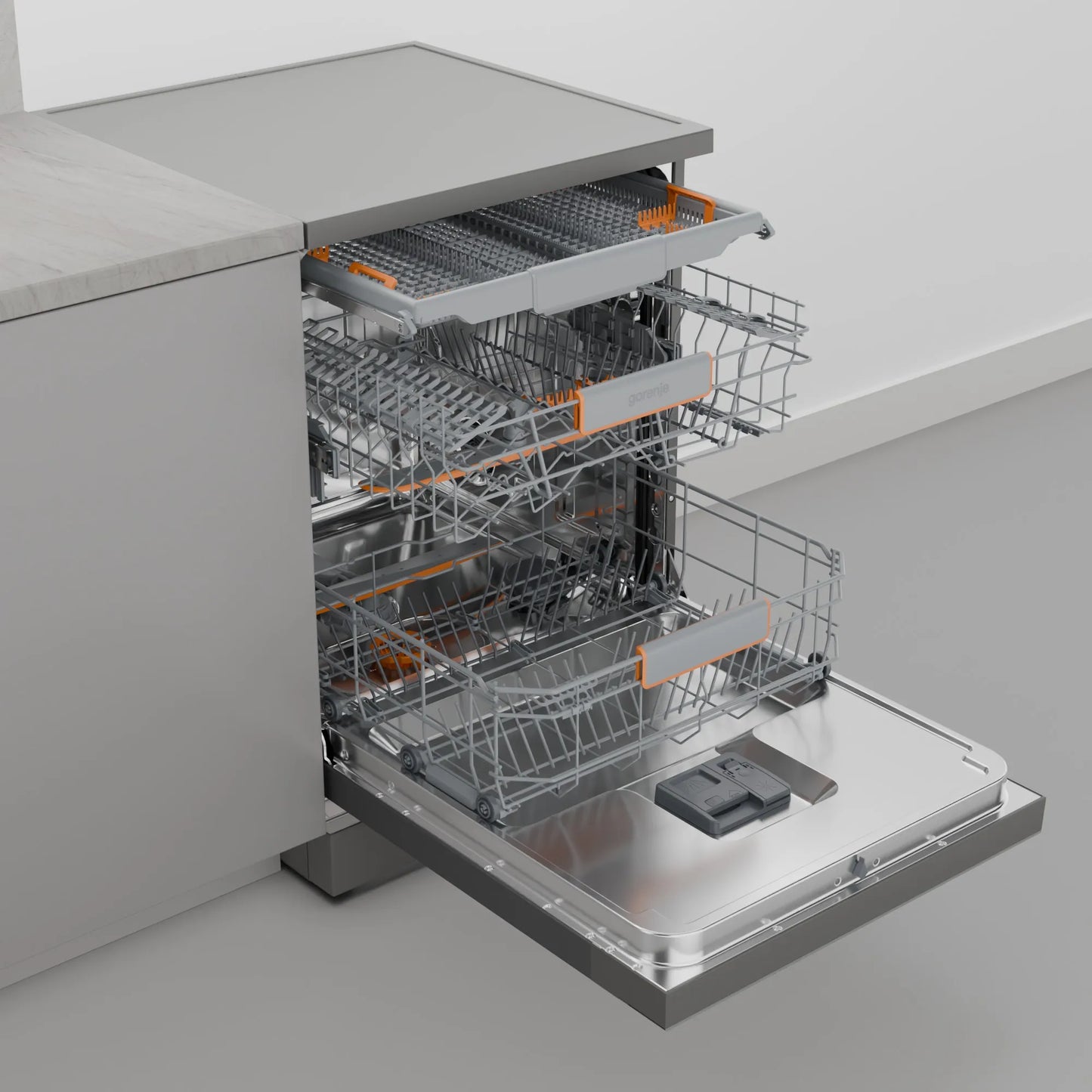 Gorenje 16 Place Settings Dishwasher, 60cm, Wi-Fi, Grey, GS673B90X