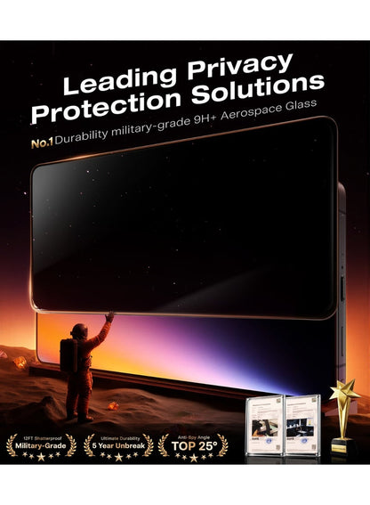 TORRAS Install Master Privacy Screen Protector for Samsung Galaxy S26 - Black